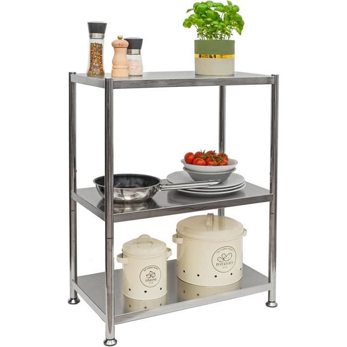 Etagere en acier inoxydable inox a poser de cuisine professionnelle 4