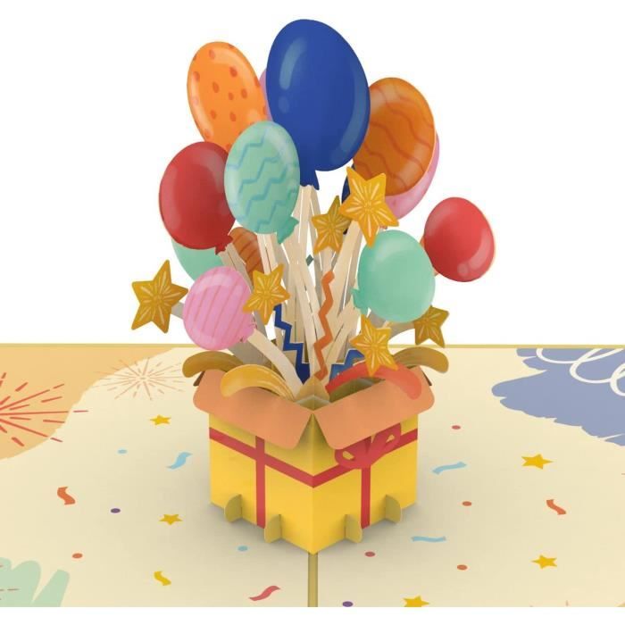 Carte anniversaire souris et cadeaux pop up boite 3d enfant garçon fille  fait main - Un grand marché