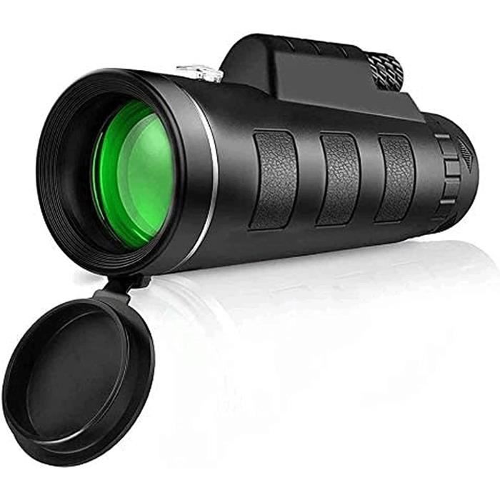 Lizbin Télescope monoculaire 40 x 60 pour adultes, haute puissance, vision noctu