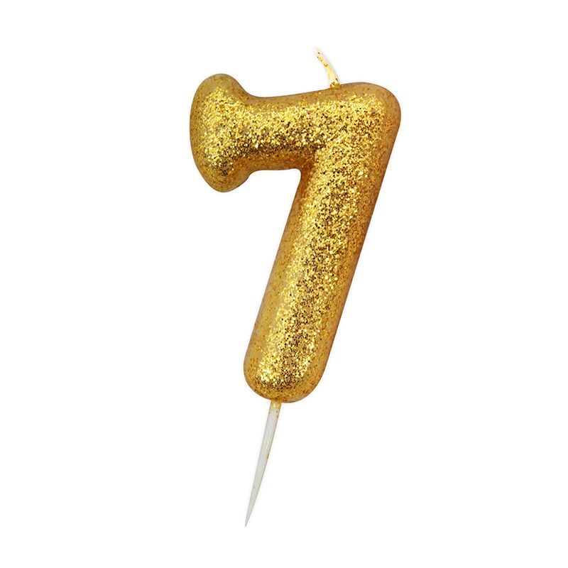 10 Bougies d'anniversaire dorée métallisées 7 cm : Deguise-toi