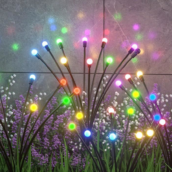 Lampe solaire - Solaire - 4 Pcs 10 LED - IP68 étanche - Multicolore - Jardin extérieur