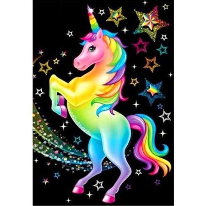 Kits De Peinture Diamant Pour Enfants, Art Diamant Pour Enfants Art Autocollants Diamant Autocollant Gemme D Art Et D Artisanat Gemme Points Filles 6 8 12 Licorne Enfant