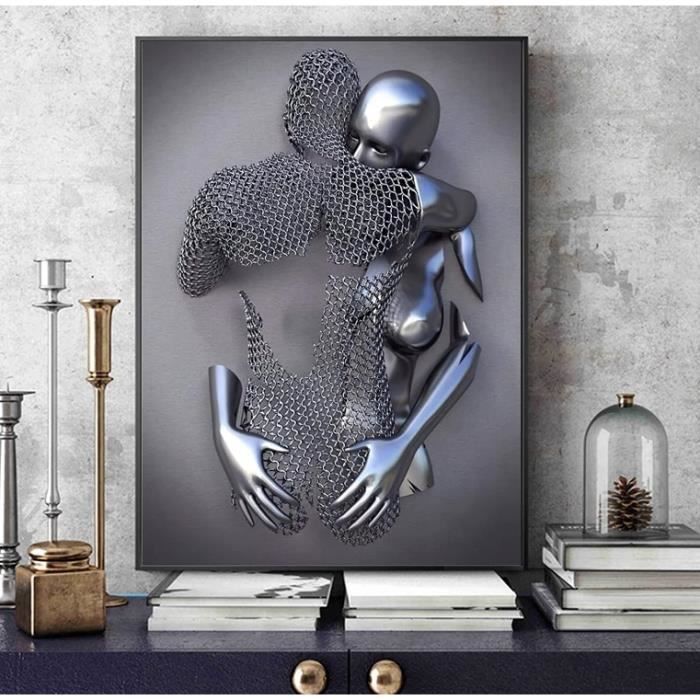 Tableau contemporain grand format - Design abstrait moderne