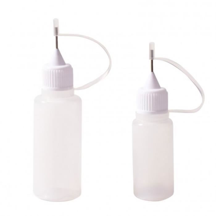 5 Pcs 30ml Plastique de Bouteille de précision colle vide Flacon compte gouttes en Flacons à Aiguille bouteille de pour le bricolage Craft pour Quilling Colle Bouteille d/'aiguille