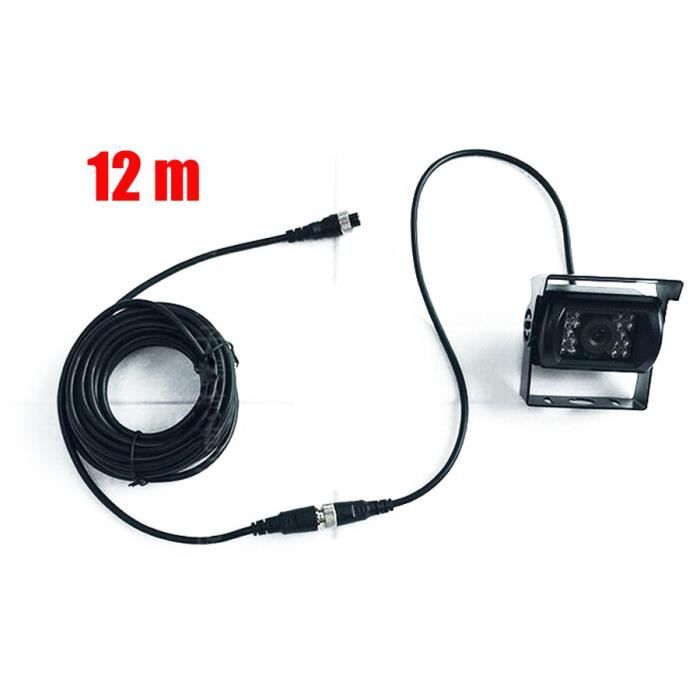 Kit Caméra De Recul Voiture 5 Pouces - Vision Nocturne 4 LEDs IP68 - Écran LCD HD - Pour RV, Camion, Fourgonnette