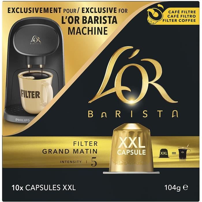 L'Or Barista Café - 50 Capsules Grand Café Filtre Intensité 5 - Compatibles  L'Or Barista (lot de 5 x 10 Capsules)[30] - Cdiscount Au quotidien