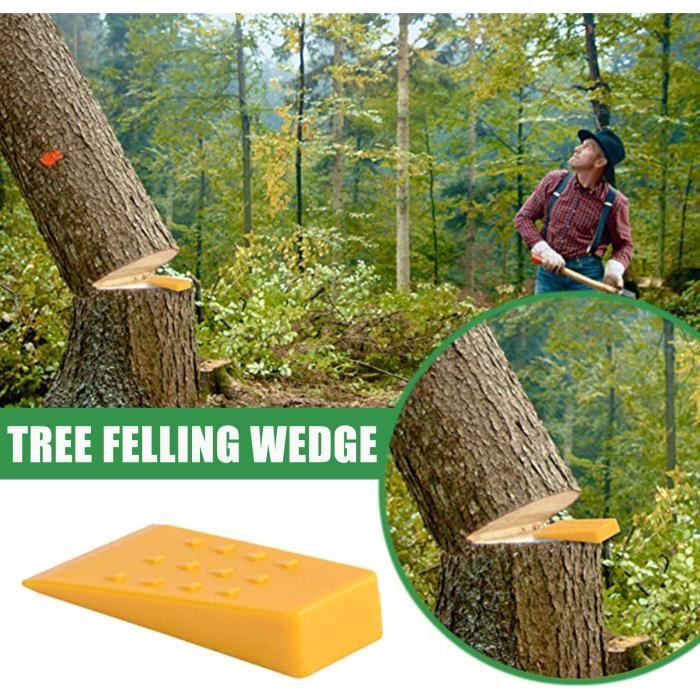 3 Coins D'Abattage D'Arbres En Plastique ABS | 6 Pouces | Réutilisables Et Léger Pour Tronçonneuse Et Foresterie