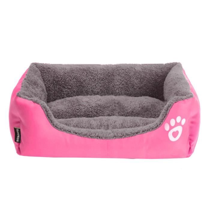 Comparer les prix de Corbeille Lit Coussin pour Chien et Chat - Rose - 45×35×12 cm - Oxford - Lavable - Confortable