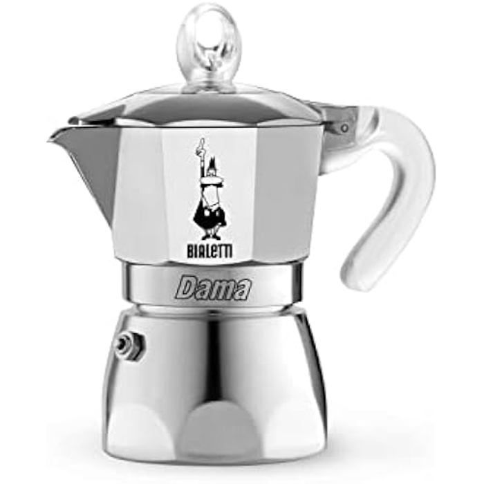 Bialetti Dama Pure Ice Cafetière 1 tasse ne convient pas à 'induction 1 tasse 67 ml aluminium