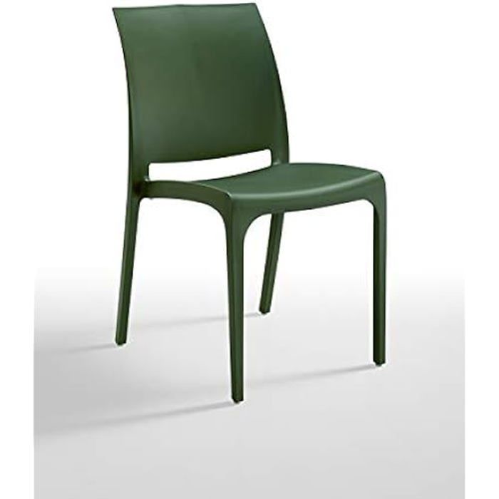 Chaise monobloc en plastique BICA Volga - Vert citron - Design contemporain Chaise monobloc en plastique BICA Volga - Vert citron - Design contemporain