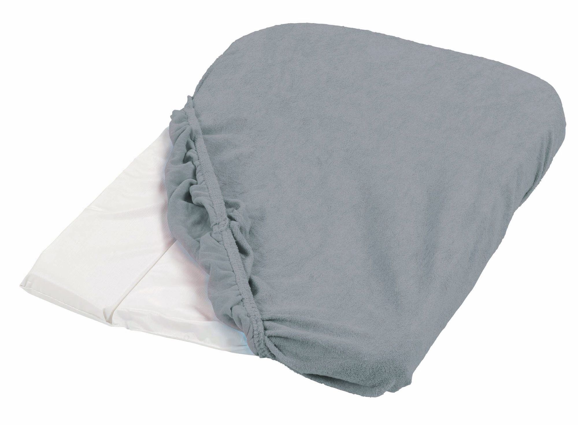 Housse+de+matelas+à+langer+-+CANDIDE+-+Eponge+-+50+x+75+cm+-+Gris