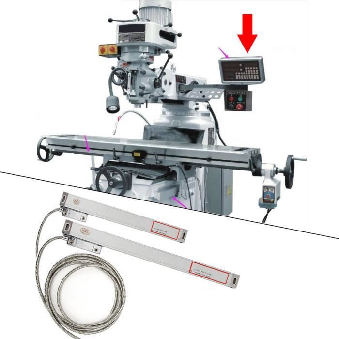 Cikonielf encodeur linéaire Échelle linéaire de course de 2 pièces ...