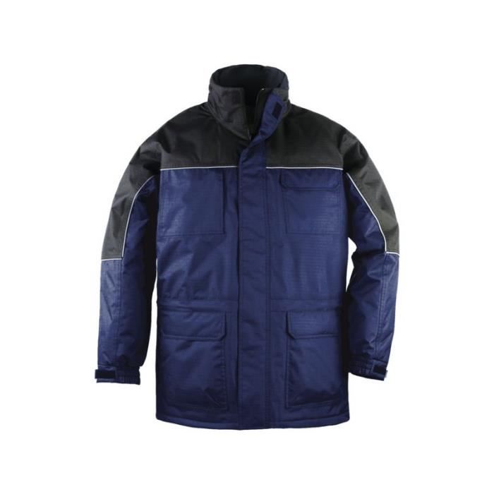 Parka ripstop 100 % polyester noir - noir enduit pvc taille xl