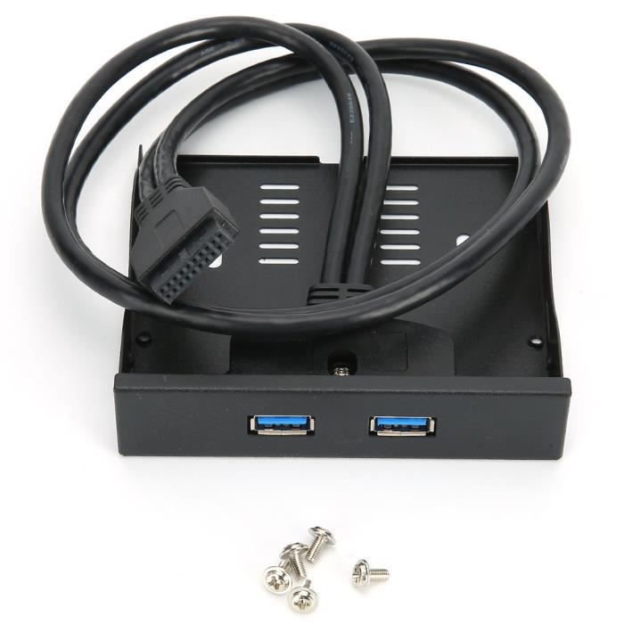 Façade Baie 5.25" Avec 4 Ports USB 3.0 + 2 Ports USB 2.0 Pour PC Bureau