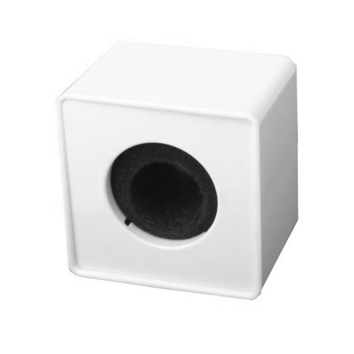 Onwon Lot De 2 Supports Microphone Cube Portable Pour Interview - Station Logo Drapeau ABS Noir Et Blanc