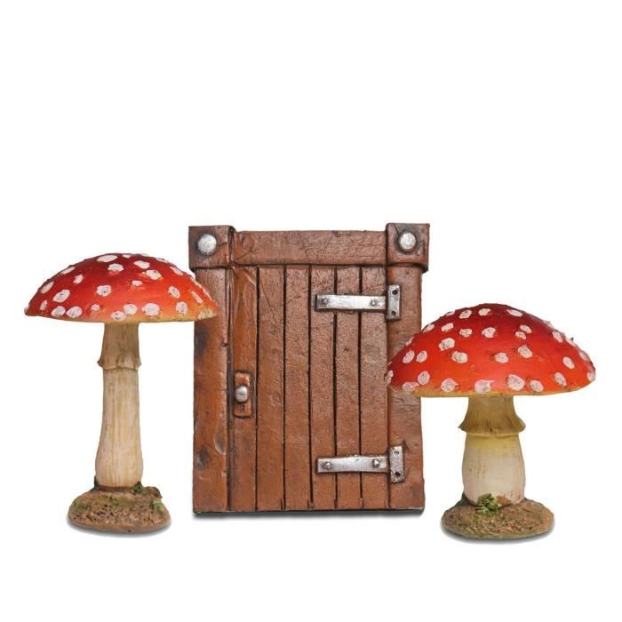 Mignon Miniature Fée Champignon Statues Artisanat Ornement Pour Art