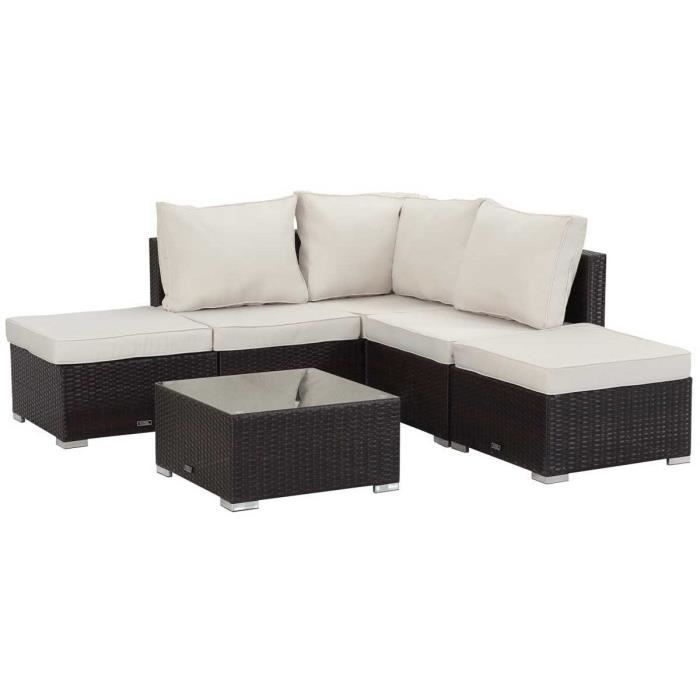 Salon De Jardin Modulable En Resine Tressee Lima Buffalo