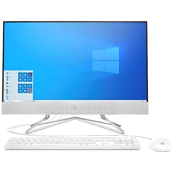 PC TOut en un HP 24 df0134nf 23,8 Intel Pentium 8 Go RAM 256 Go SSD Blanc  neige Blanc Neige - Cdiscount Informatique