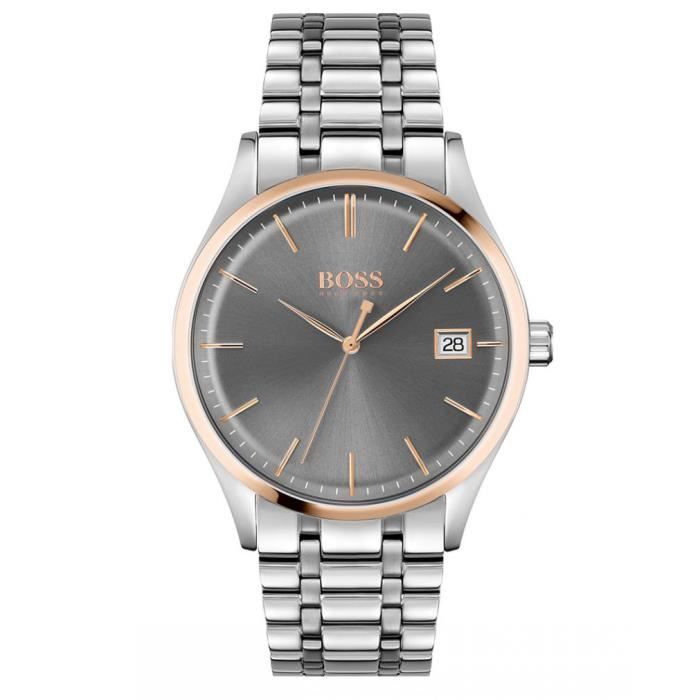 HUGO BOSS  - Montre Hommes - Quartz - Analogique - Bracelet Acier inoxydable Argent - 1513834 