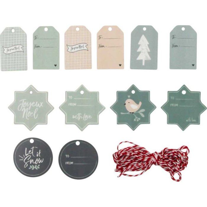 Lot De 5 Étiquettes Cadeaux Vintage De Noël Hallmark - Autocollantes, Style Rétro