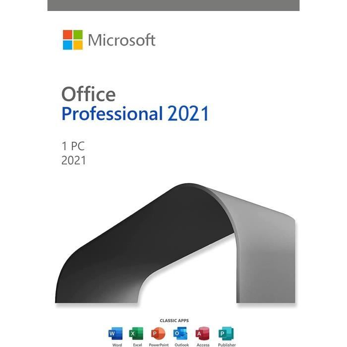 Microsoft Office 2021 Professionnel  activation en ligne  clé à vie  Livraison par email