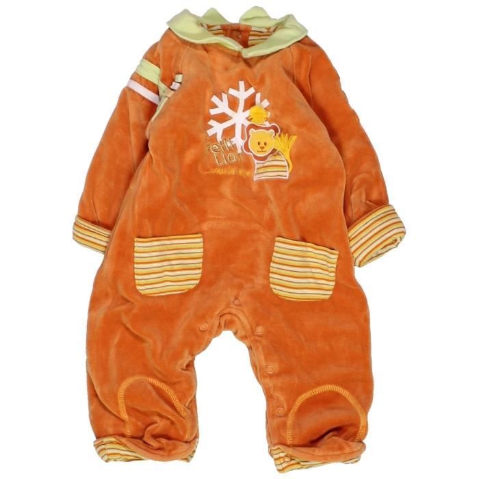 Combinaison Longue Bebe Garcon Orchestra 9 Mois Orange Hiver 9945 Orange Orange Cdiscount Pret A Porter