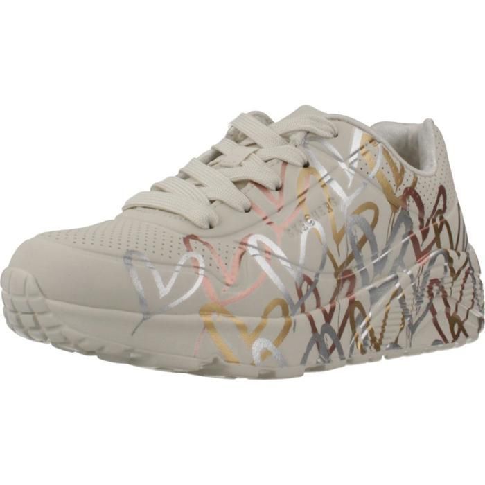 Skechers Zapatillas Niña Modèle Chaussure Skechers Modèle Uno Lite - Metallic - Coleur Beige