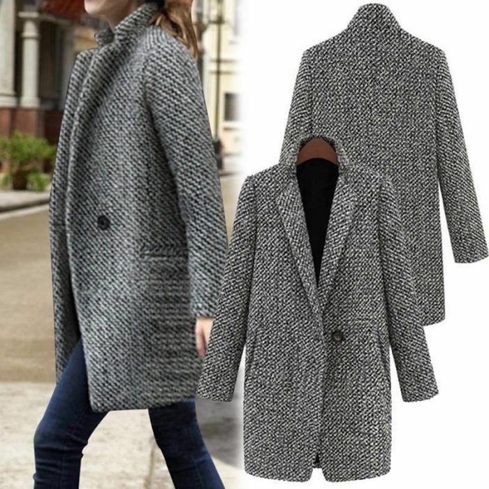 Manteau Zippé à Capuche Manteau éPais Slim Fit dhiver Chaud Manteau Coat pour Femelles Manteau Femme Hiver
