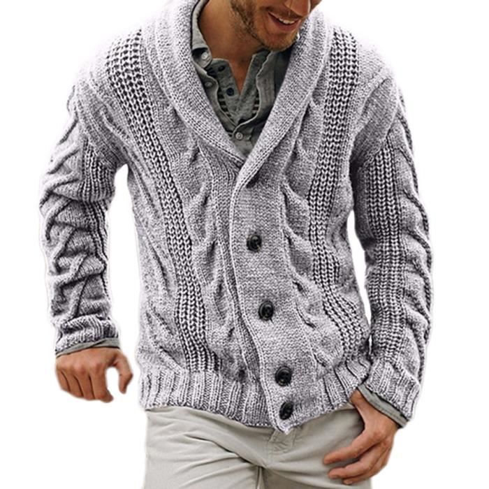 Gilet col chale homme 2025