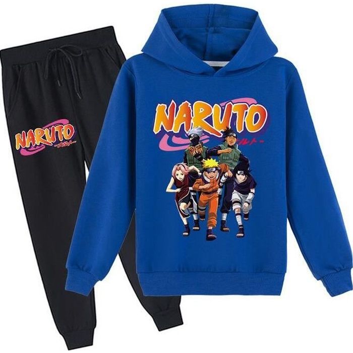 Sweat à capuche 'Naruto' en molleton - blanc - - 25.00