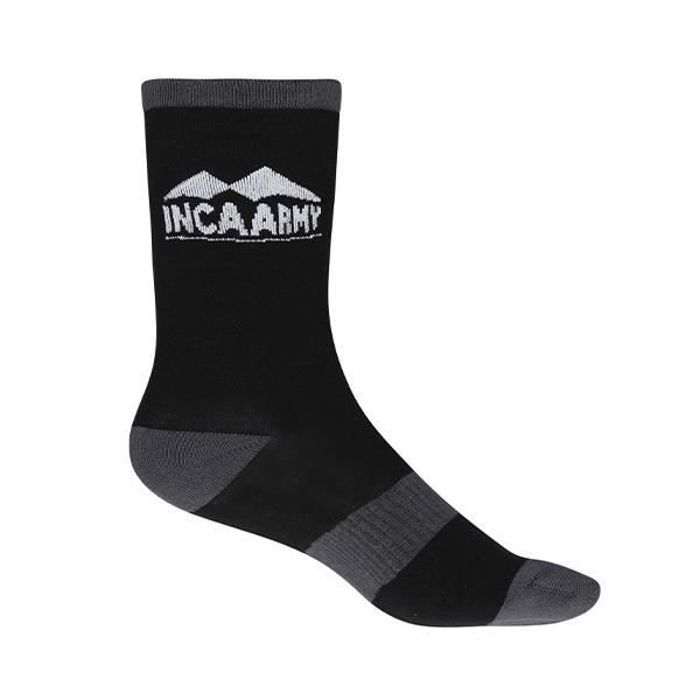 Chaussettes en fibre de bambou Inca Army Logo - noir/gris - 39/44