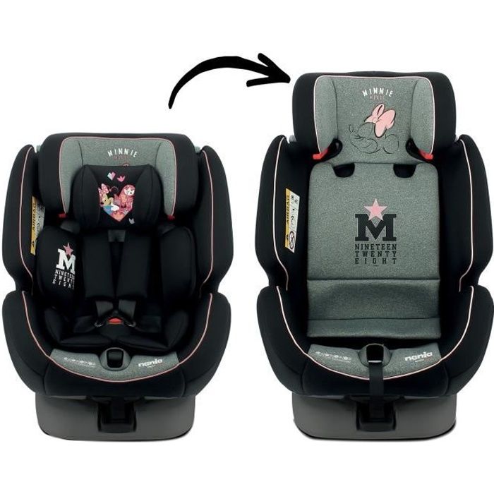 Disney siege auto isofix one 360° groupe 0 / 1 / 2 / 3 (0-36kg) - minnie  NANIA