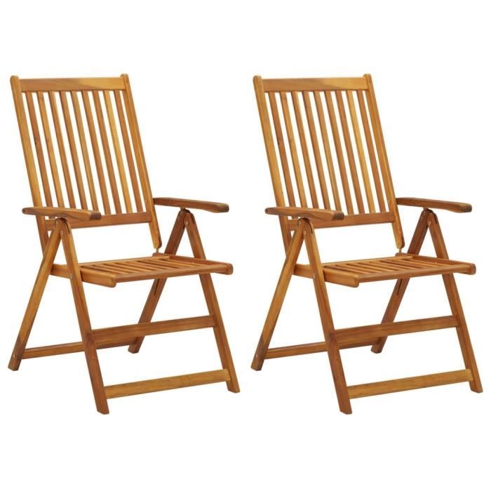 Chaises De Jardin Avec Coussins 3 Pcs En Bois D'acacia Massif | Leroy