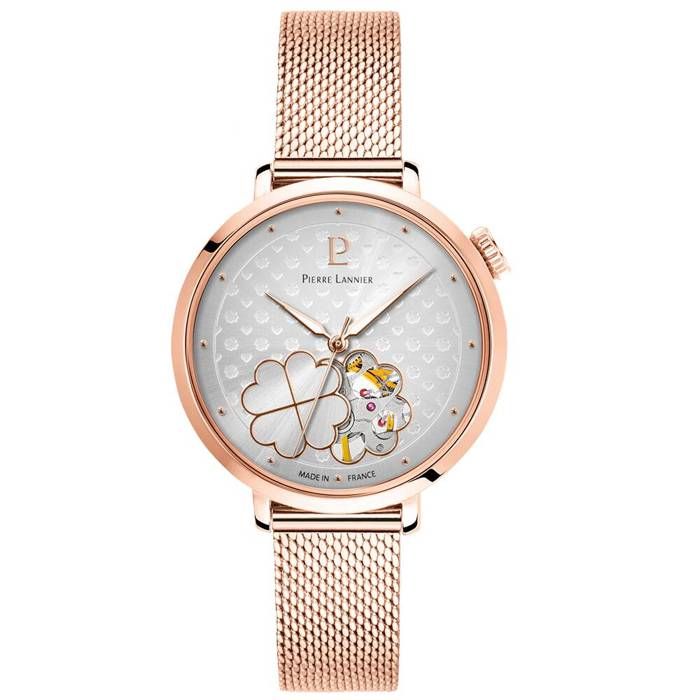 Automatique Femme ESPERANCE Doré-rose Cadran Soleillé Argenté Bracelet Acier milanais Doré-rose 14M Automatique Femme ESPERANCE Doré-rose Cadran Soleillé Argenté Bracelet Acier milanais Doré-rose 14M