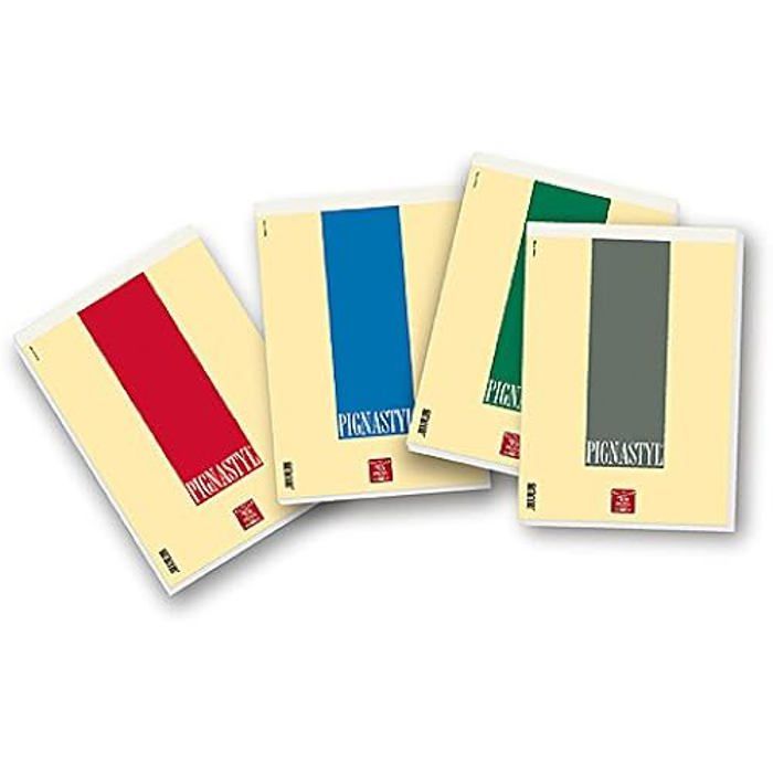 Blocs-Notes Pigna - Lot De 10, 12x17 Cm, Carrés 5mm, Couleurs Assorties Aléatoires