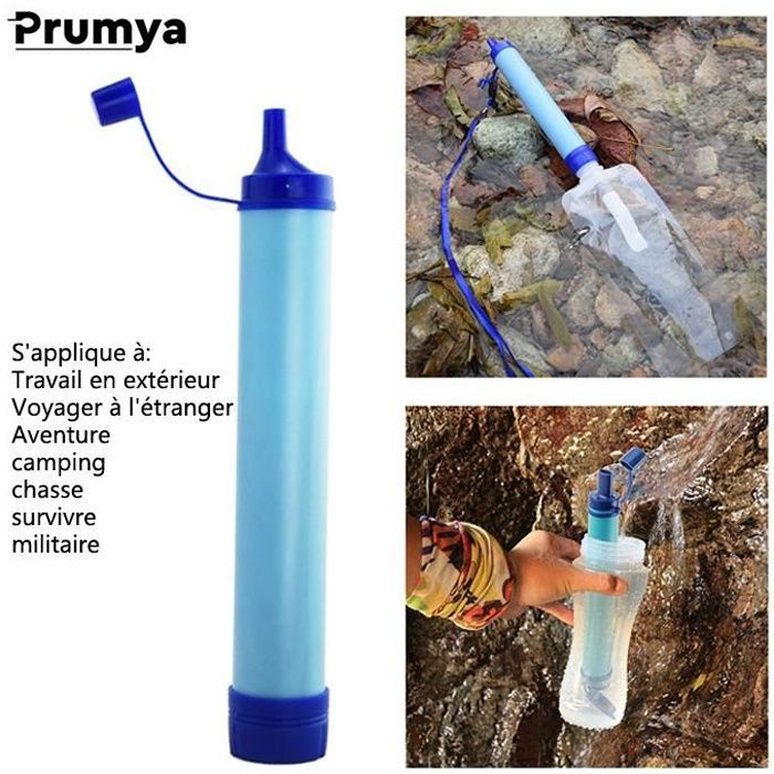 Comparer les prix de PRUMYA filtre à eau extérieur Système , Camping Randonnée Urgence Vie Survie Portable Noyau Purificateur