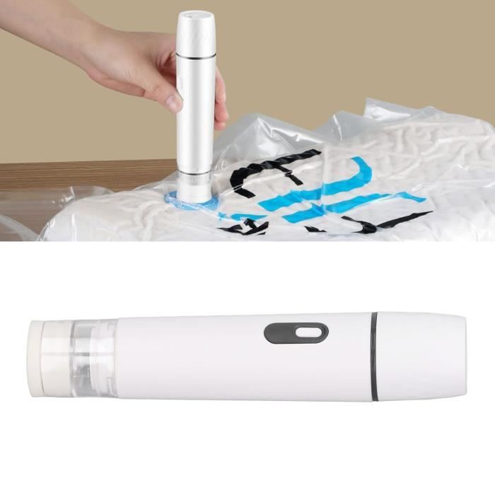 Machine à Emballer Sous Vide Portable Sans Fil - Pompe électrique Pour Conservation Aliments - Blanc