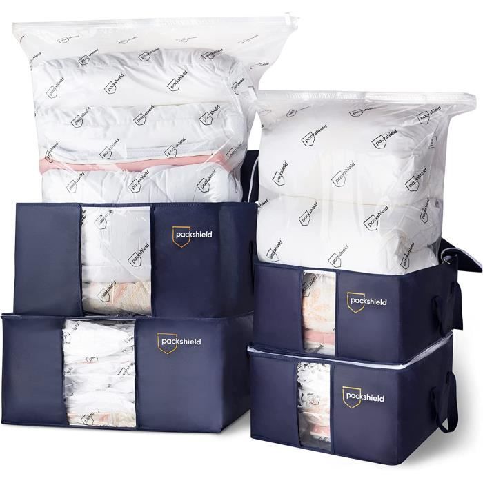 Grand Sac De Rangement En Tissu Gris Chiné - ON RANGE TOUT