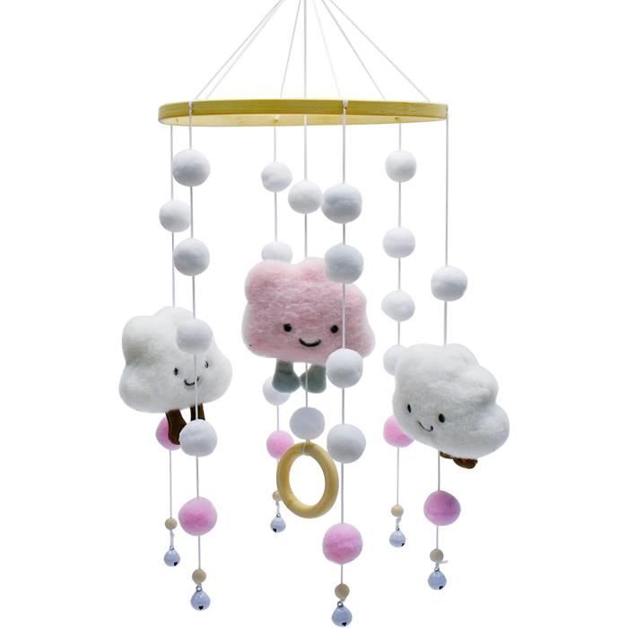 Mobile Lit Bébé Carillon éolien, AolKee Mobile Bebe Fille avec poupées  nuage, boules en feutre, pendentif suspendu pour lit [257] - Cdiscount  Puériculture & Eveil bébé