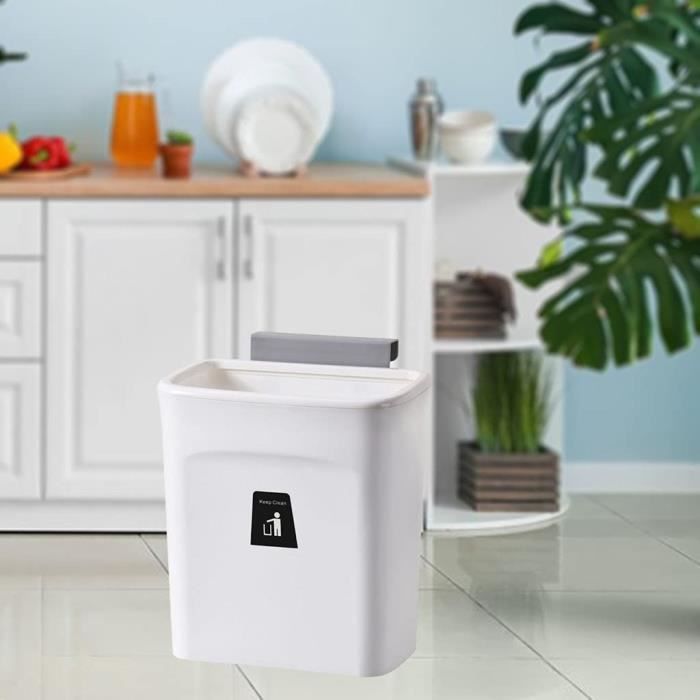Poubelle Suspendue Cuisine Murale LANTUS – 29.5×16×26 Cm Gris – Idéale Camping-Car, Placard, Salle De Bain