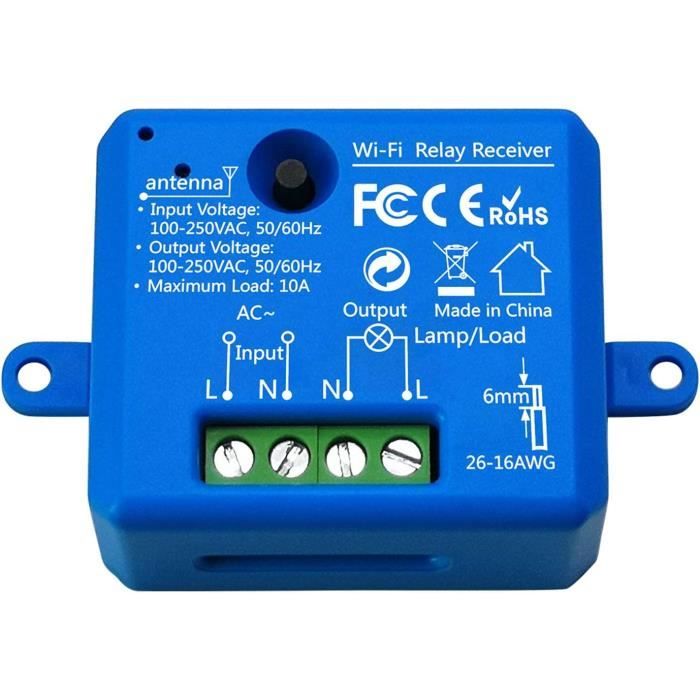 LoraTap Lot de Interrupteur WiFi Alexa Sans Fil 100-250V 50/60Hz 10A