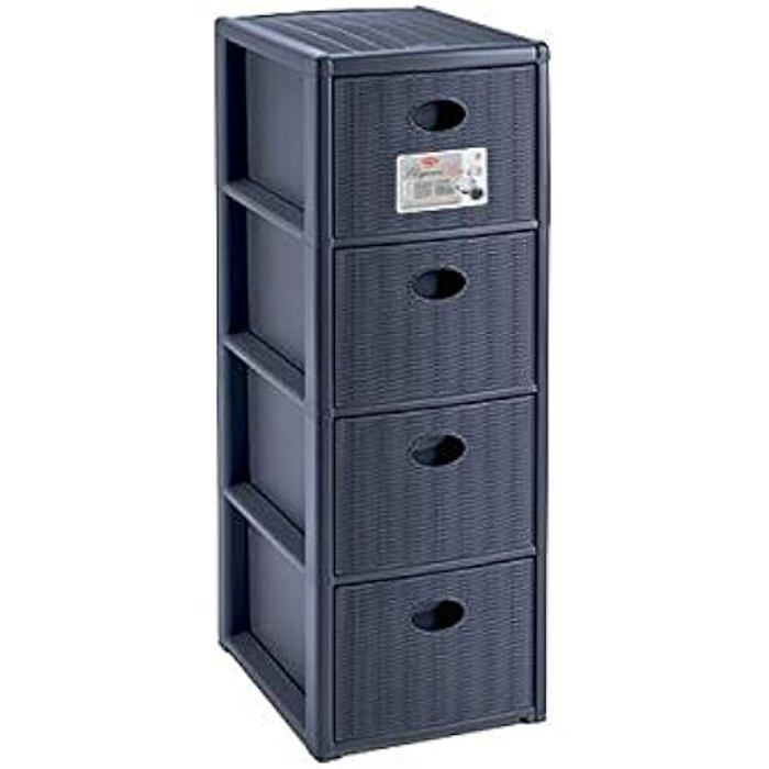 Commode - STEFANPLAST - Elegance Slim - 4 tiroirs - Bleu Marine