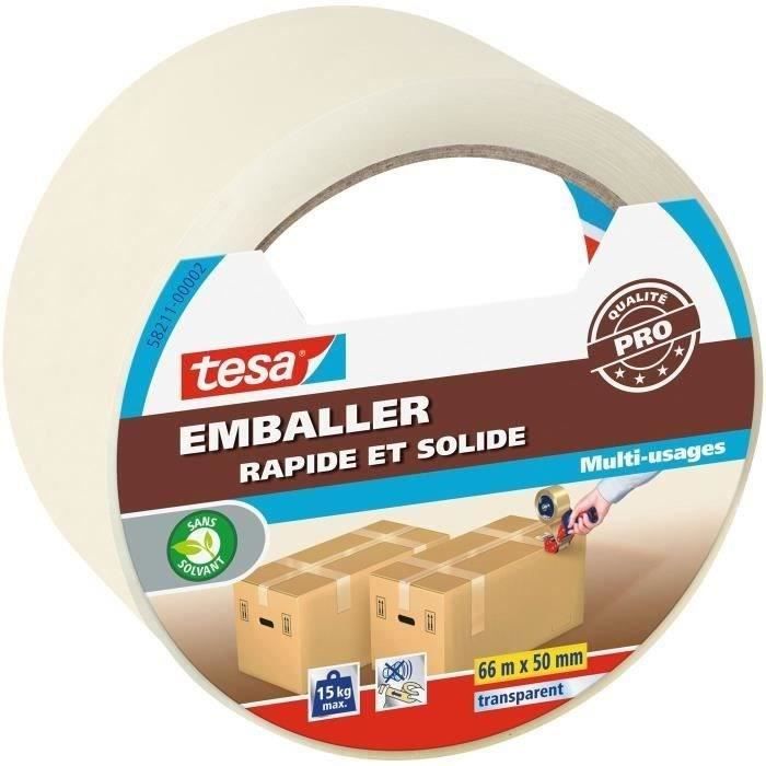 TESA Emballage PP rapide et solide transparent 66mx50mm