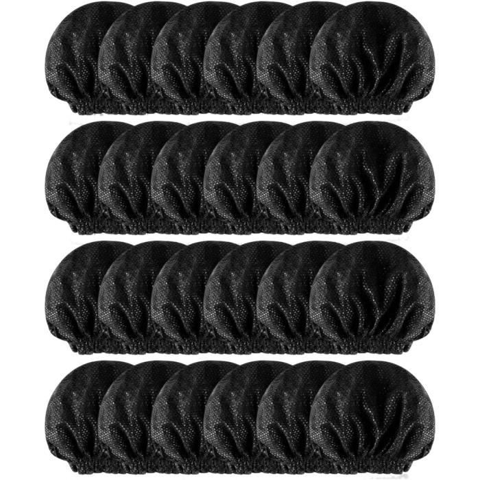 100 Housses Microphone Jetables Noir - Tissu Non-tissé - Pour Karaoké, Conférence, Chant