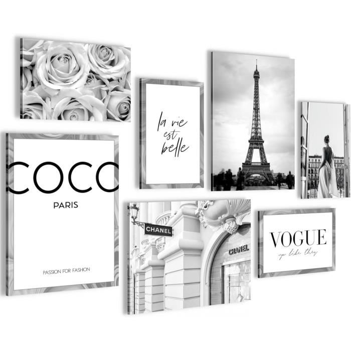 Runa Art Tableaux Toile New York City - Lot De 6 Ou 7 - Prêts à Accrocher - Décoration Murale Salon
