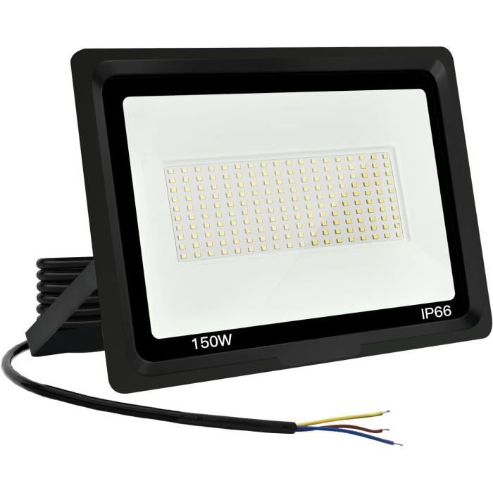 YOJZMA Fare LED Da 200W, 20000LM Super Luminoso, Luce Di Sicurezza Esterna, Bianco Luce Diurna 6000K, IP66 Impermeabile, Cavo Da 1,5M Con Spina EU