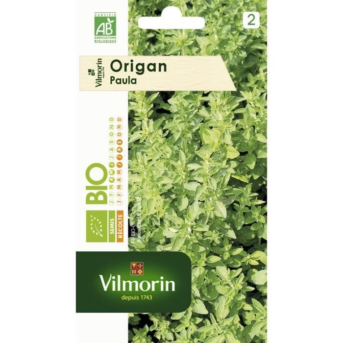 Graines d'origan paula - Bio - VILMORIN - Plante aromatique - Aromatique - Jardin méditerranéen