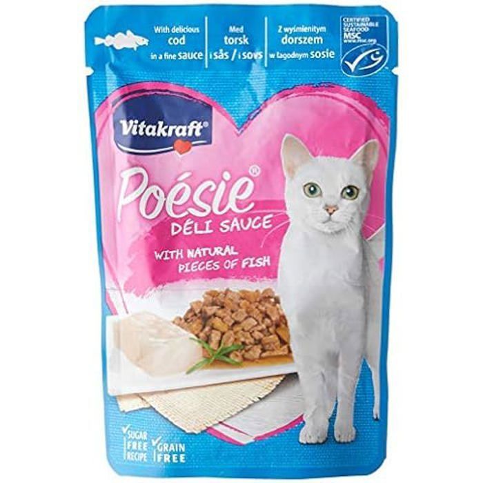 Comparer les prix de Aliments humides pour Chat - VITAKRAFT - Pâtée - 85G - Sauce douce - Nutrition adaptée