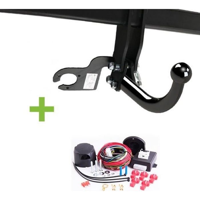 Attelage Fixe + Câblage 7 Broches Pour PEUGEOT 3008 (2009-2016) - Capacité 1500kg, Neuf