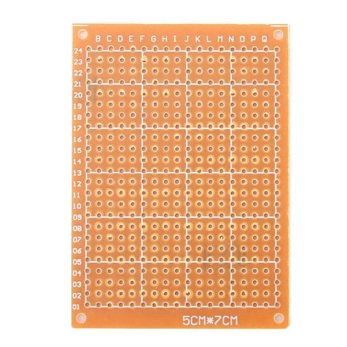 Plaque D'essai Circuit Imprimé Bakélite Simple Face - Dimensions 50 X 70 Mm - Neuf